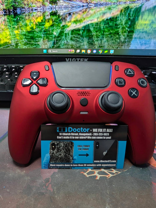 Custom Pre-Built - PS5 Controller - Luna Redesigned Scarlet Red
