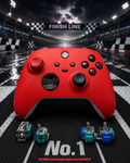 Modded Xbox (1914) Controller - Red/White - TMR Joysticks, Clicky Face Buttons, Rapid Fire Mod, Back Button Mod