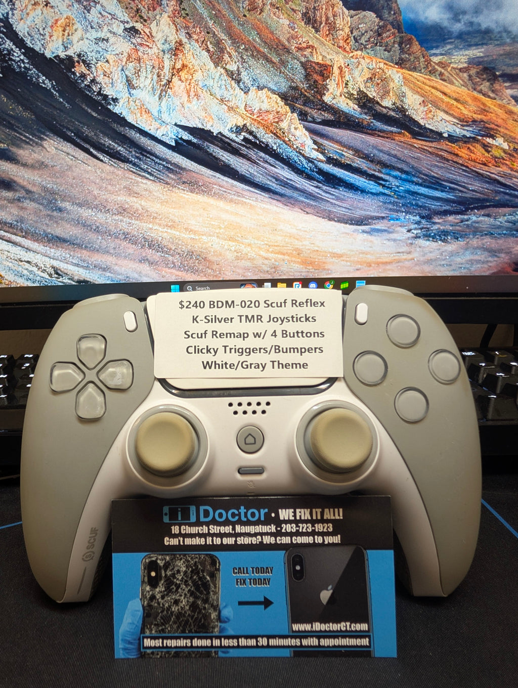 Custom Pre-Built - Scuf Reflex PS5 Controller - White/Gray
