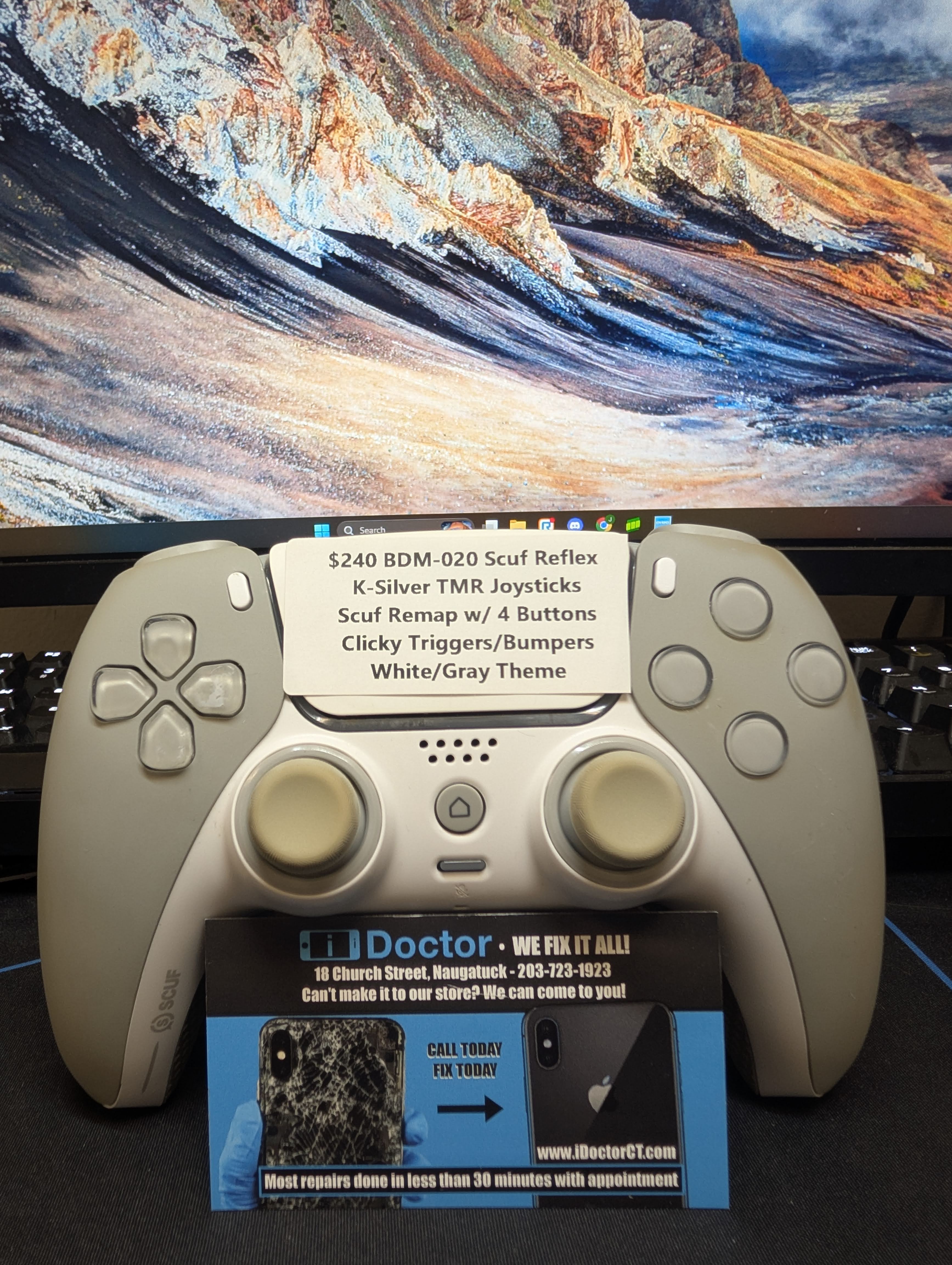 Custom Pre-Built - Scuf Reflex PS5 Controller - White/Gray