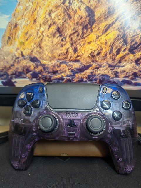 Custom Pre-Built - PS5 Controller - Clear Purple/Blue
