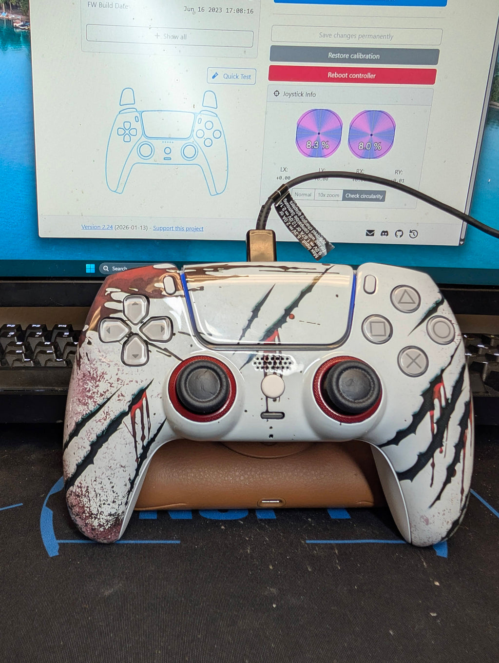 Custom Pre-Built - PS5 Controller - Glossy Wild Attack - TMR & Clicky Triggers