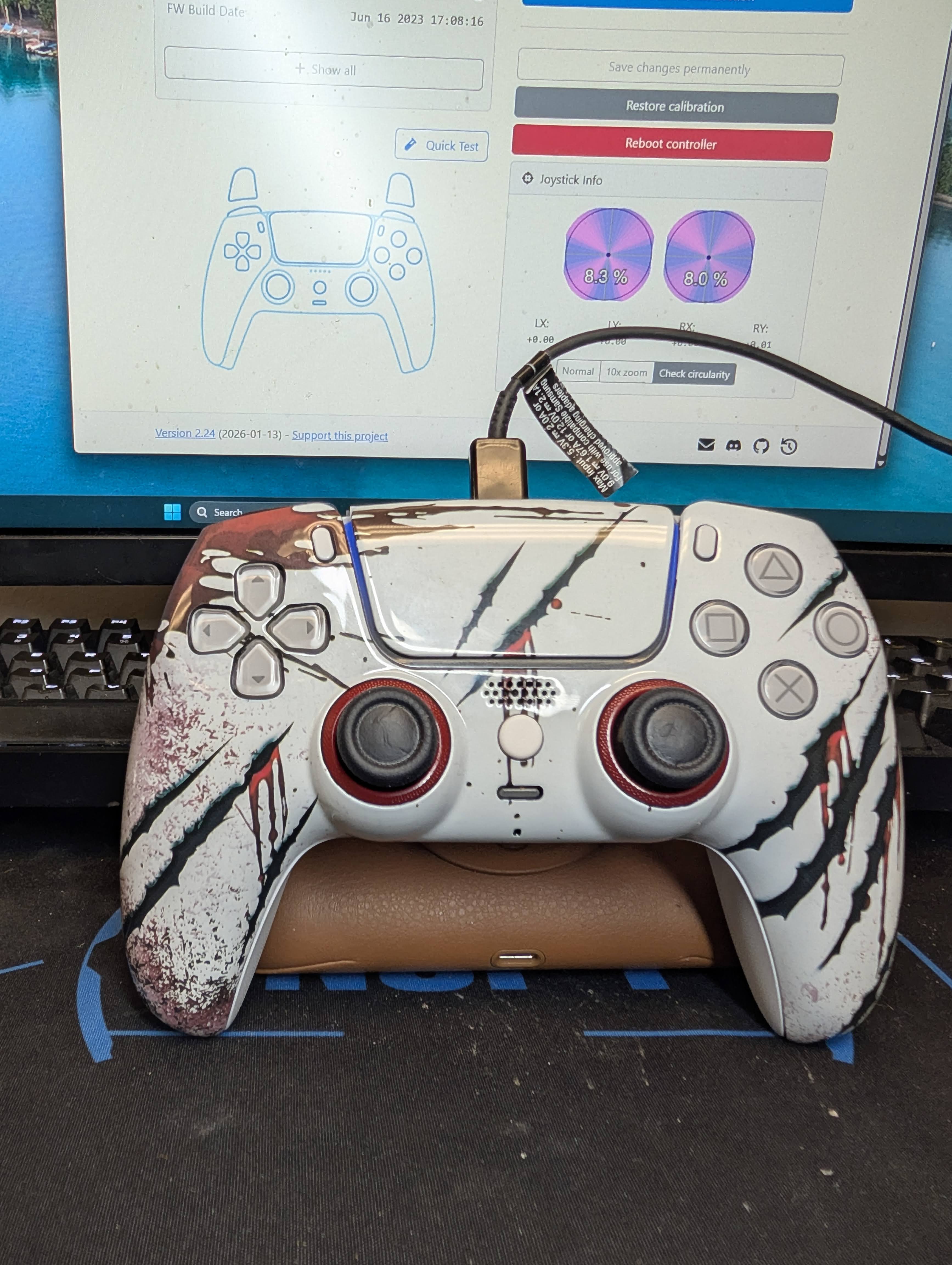 Custom Pre-Built - PS5 Controller - Glossy Wild Attack - TMR & Clicky Triggers