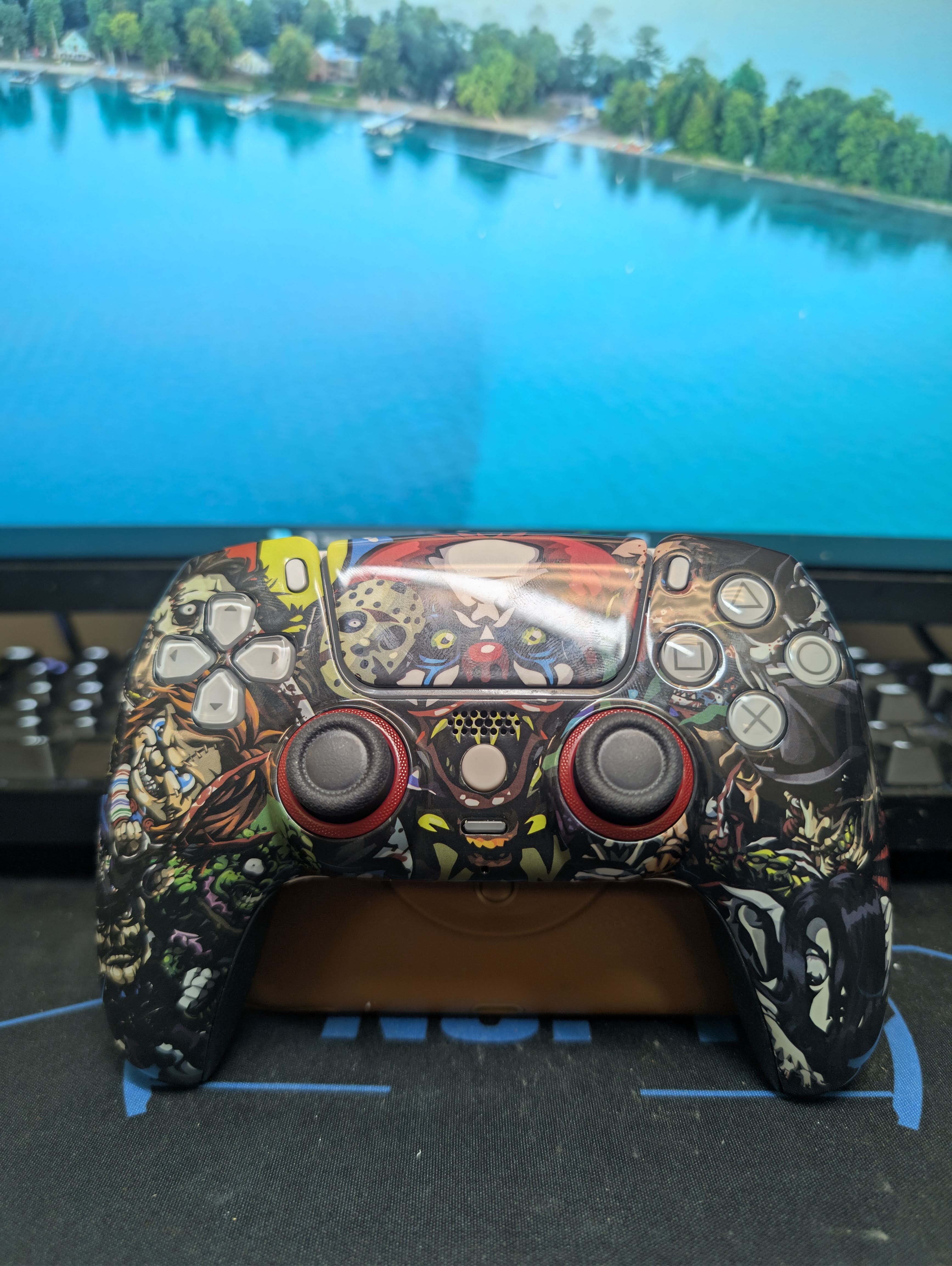 Custom Pre-Built - PS5 Controller - Chucky Doll & Clown - TMR, Clicky Triggers, 4 Paddles