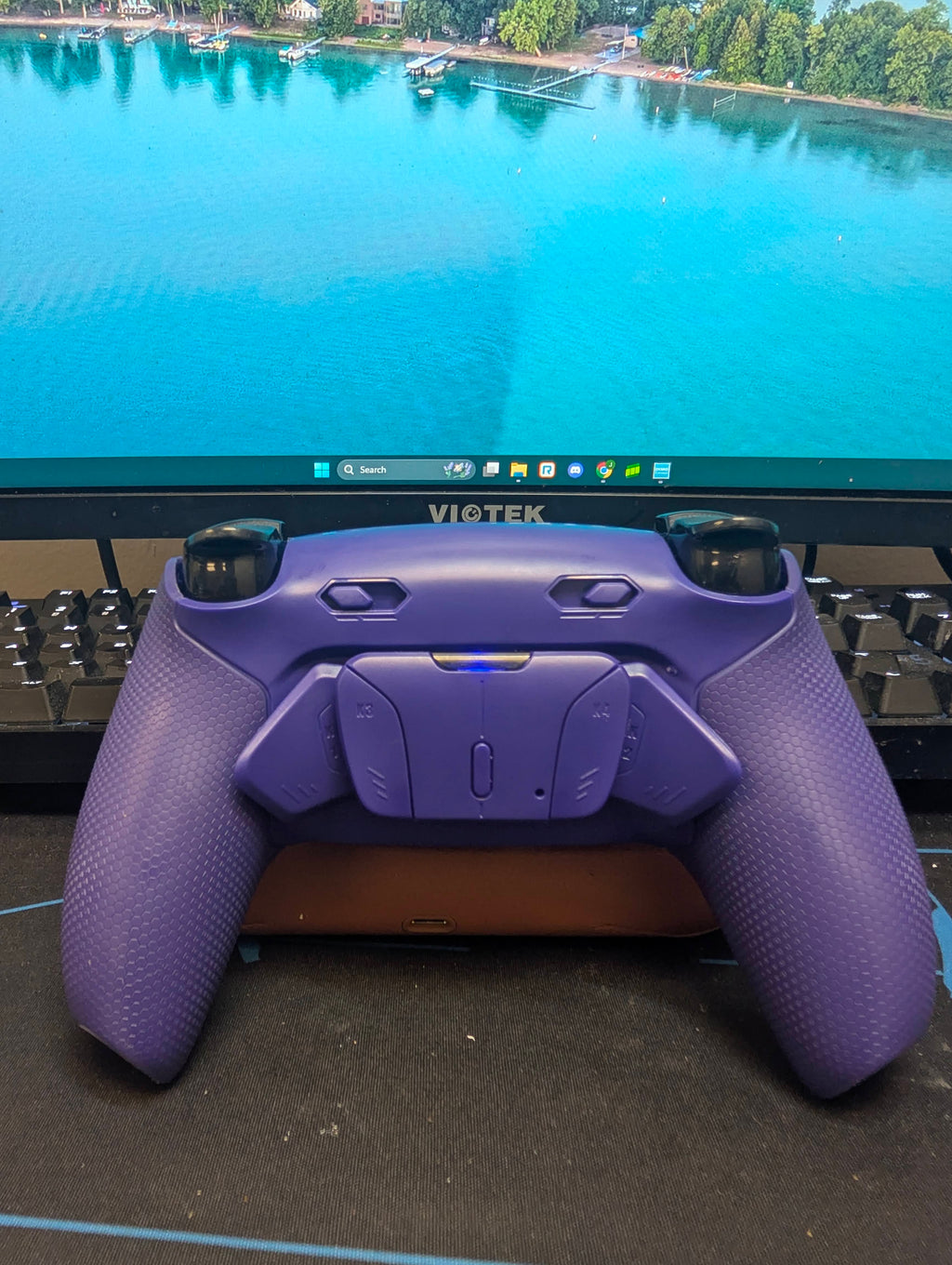 Custom Pre-Built - PS5 Controller - Purple Sky - TMR, Clicky Triggers, 4 Paddles