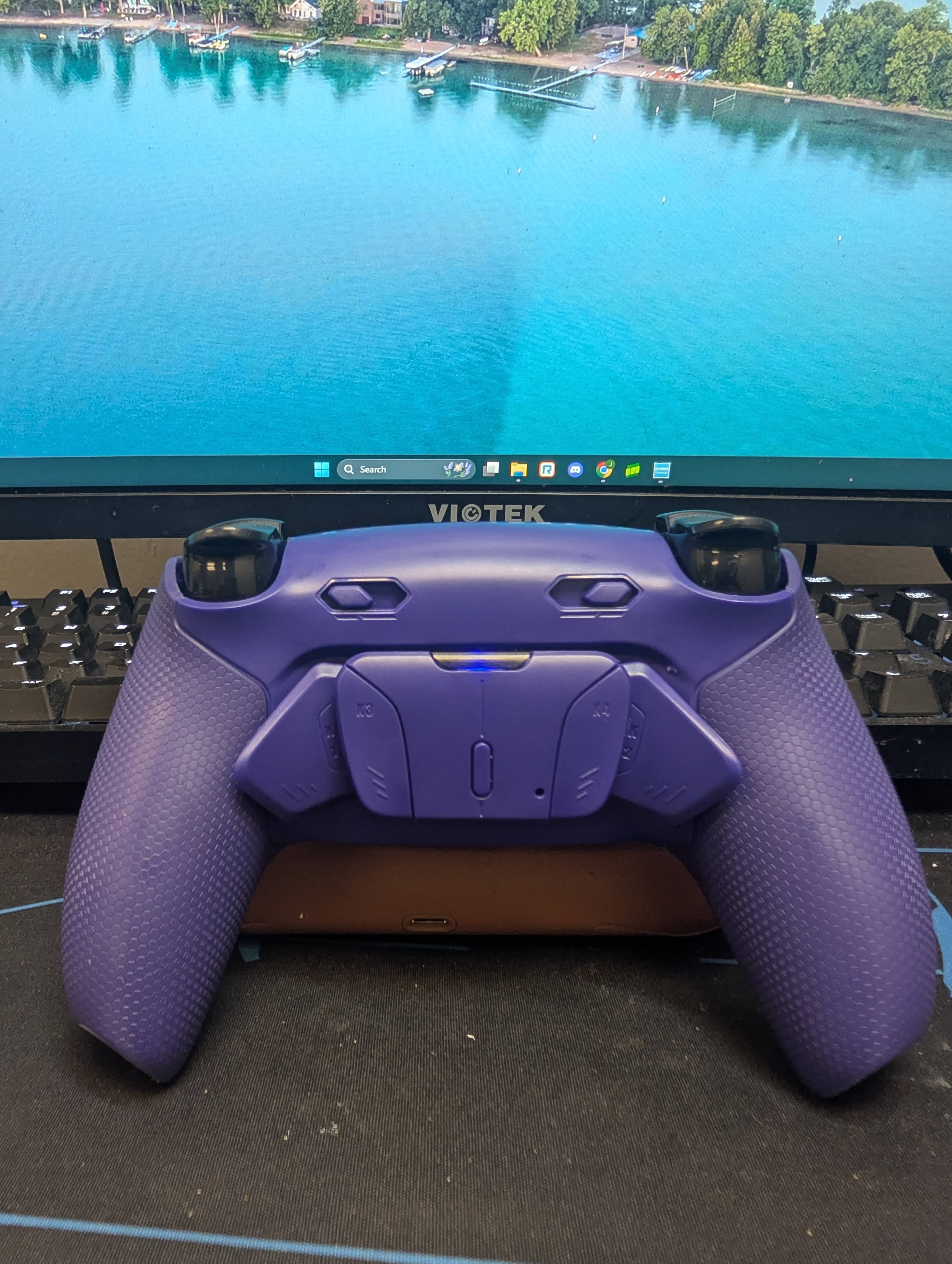 Custom Pre-Built - PS5 Controller - Purple Sky - TMR, Clicky Triggers, 4 Paddles