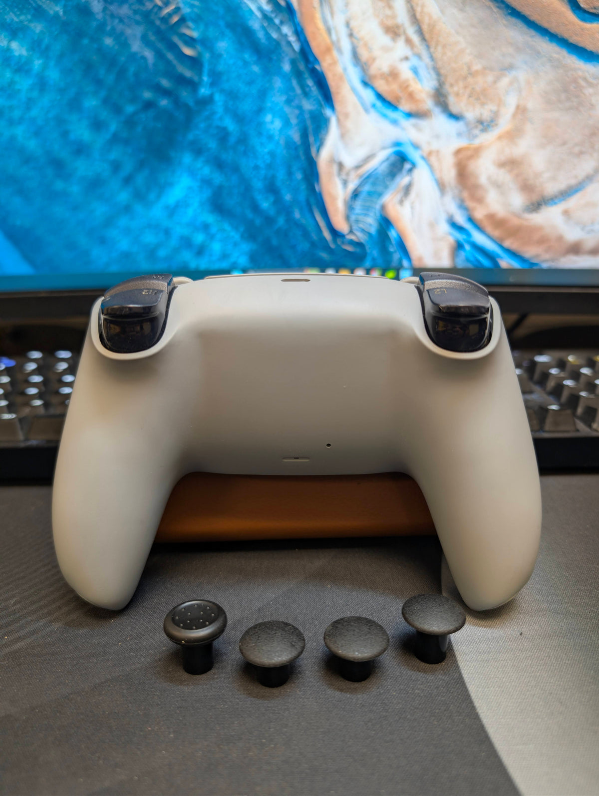 Custom Pre-Built - PS5 Controller - Matte Gray/Black- TMR Joysticks & Removable Joystick Caps