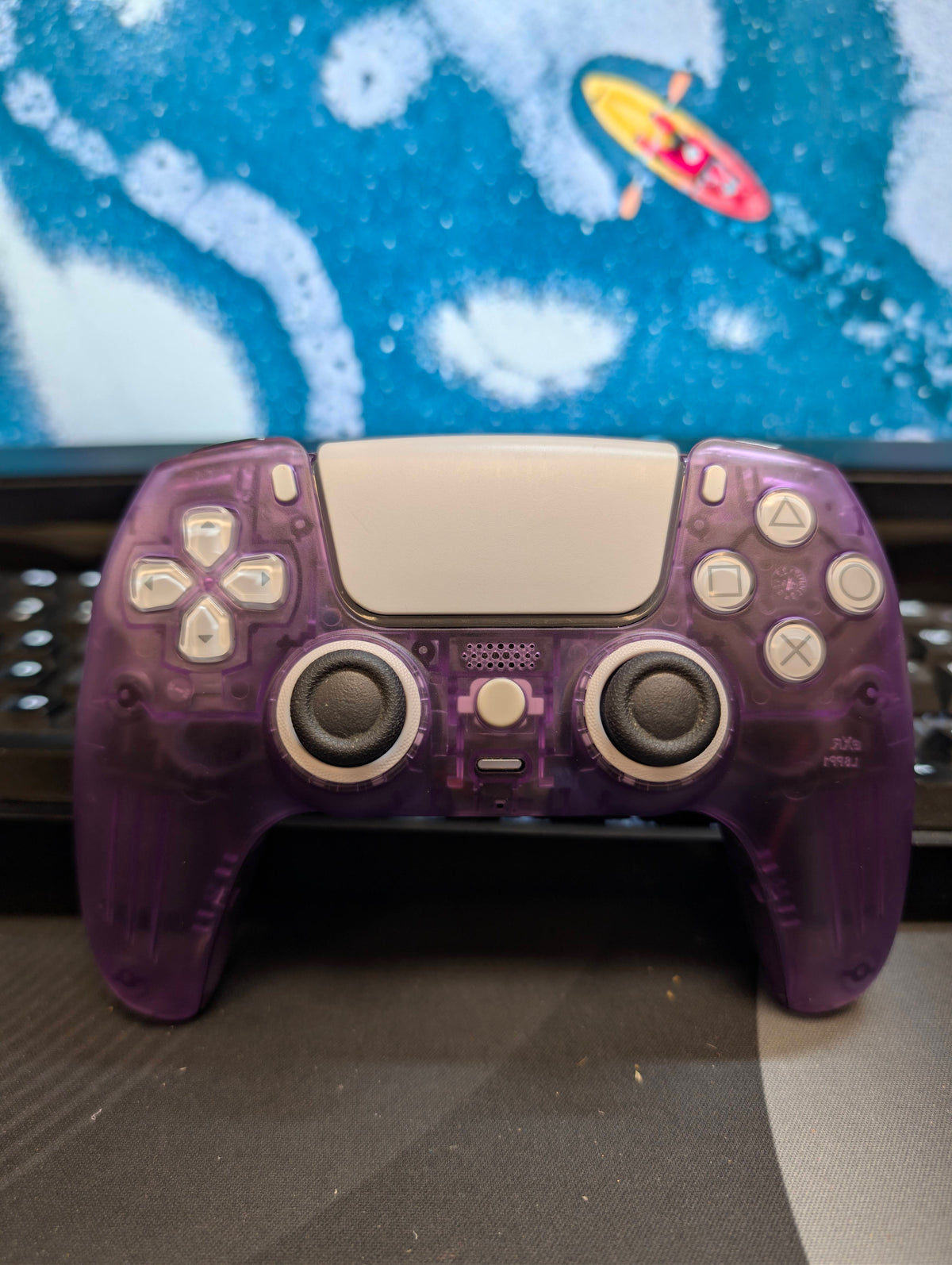 Custom Pre-Built - PS5 Controller - Transparent Purple/White - TMR Joysticks