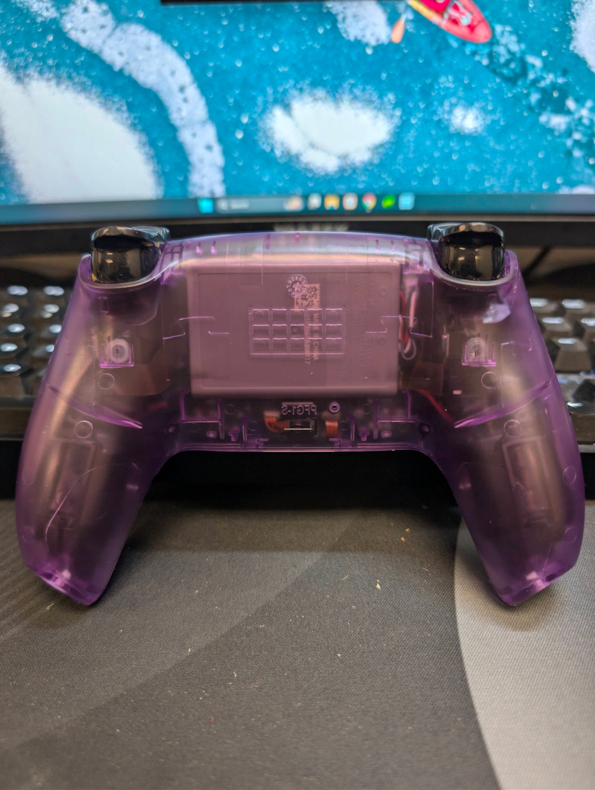 Custom Pre-Built - PS5 Controller - Transparent Purple/White - TMR Joysticks