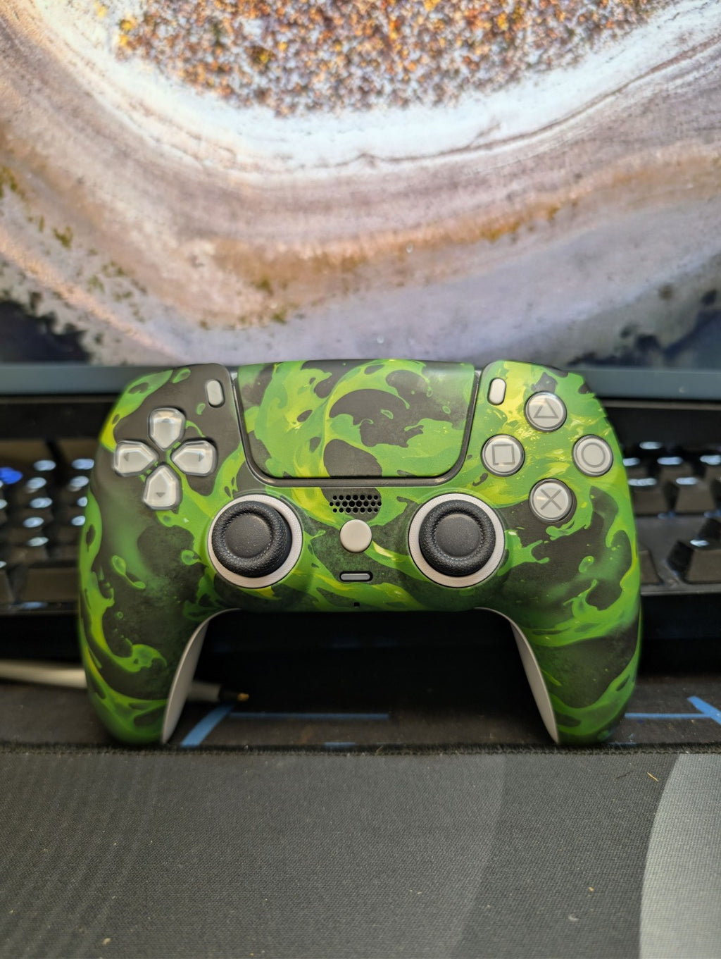Custom Pre-Built Ps5 Controller with TMR Joysticks - Green (Corrosion Magic)