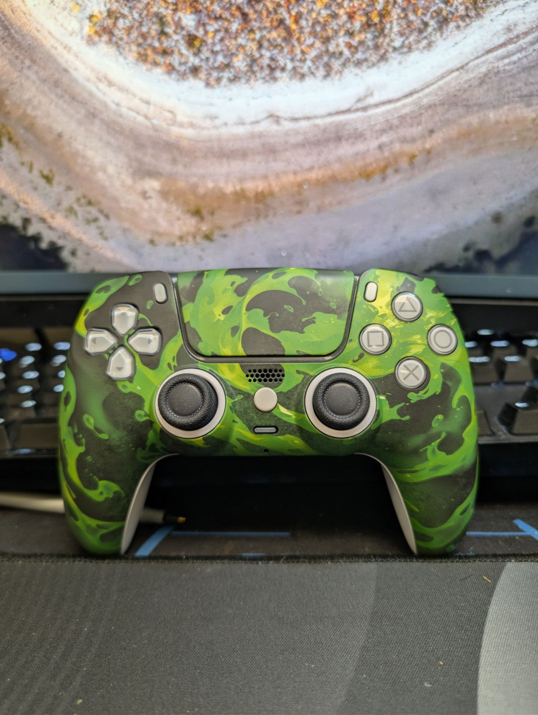 Custom Pre-Built Ps5 Controller with TMR Joysticks - Green (Corrosion Magic)