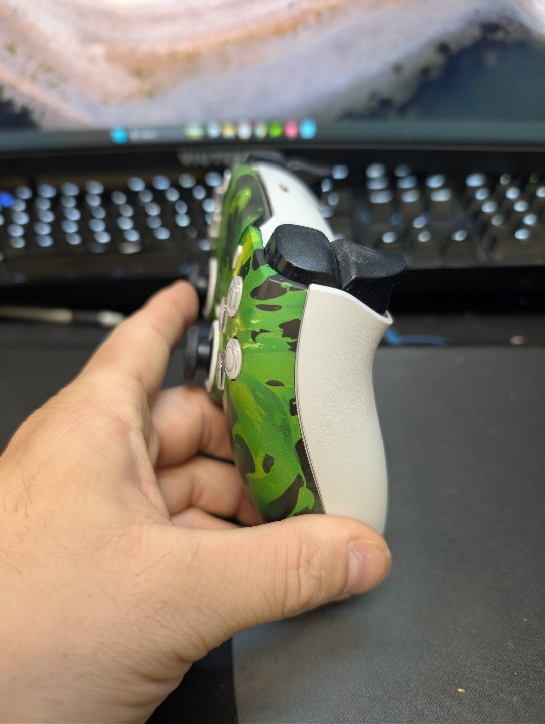 Custom Pre-Built Ps5 Controller with TMR Joysticks - Green (Corrosion Magic)