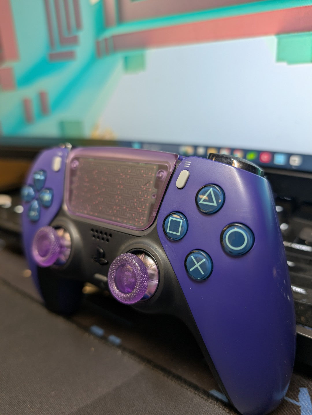 Custom Pre-Built Purple Ps5 Controller with TMR Joysticks