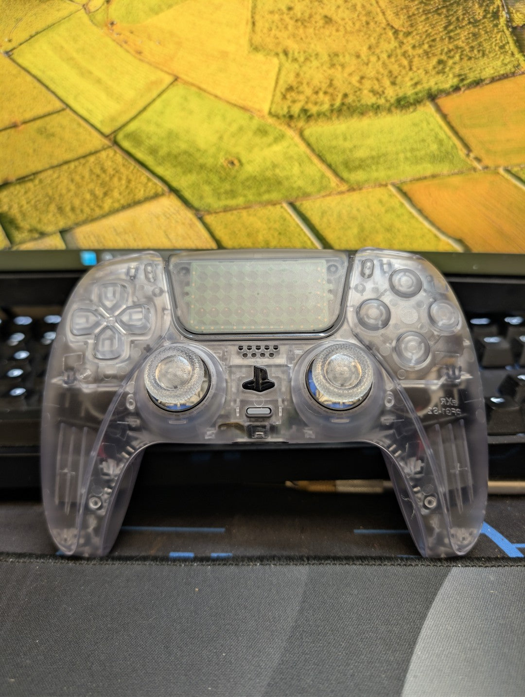 Custom Pre-Built Clear Ps5 Controller with TMR Joysticks