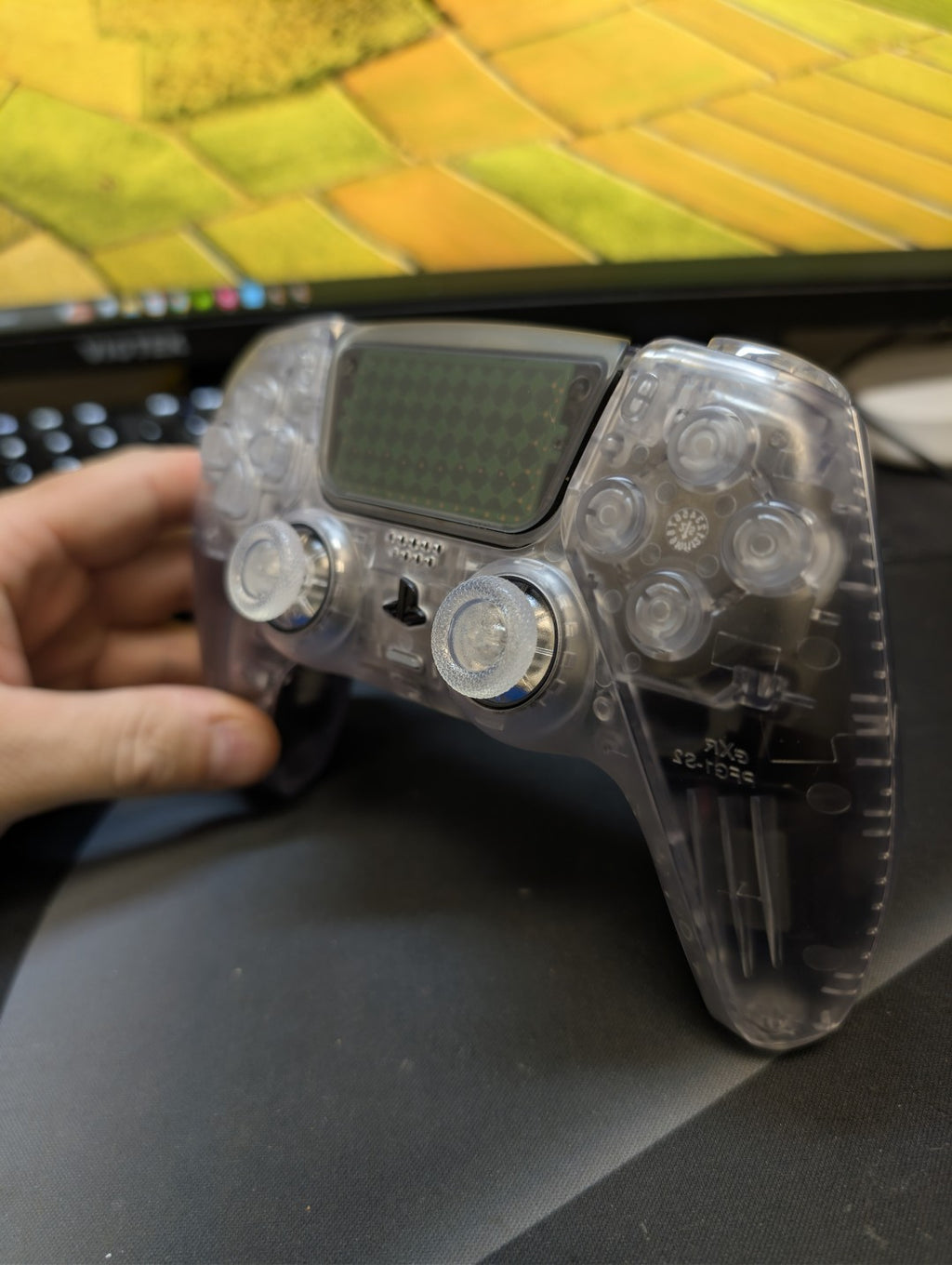 Custom Pre-Built Clear Ps5 Controller with TMR Joysticks