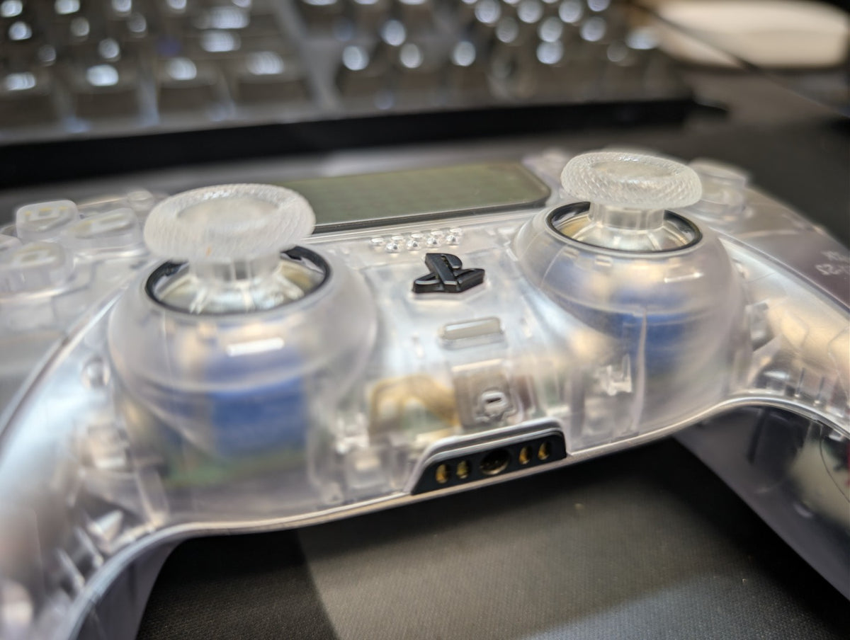 Custom Pre-Built Clear Ps5 Controller with TMR Joysticks