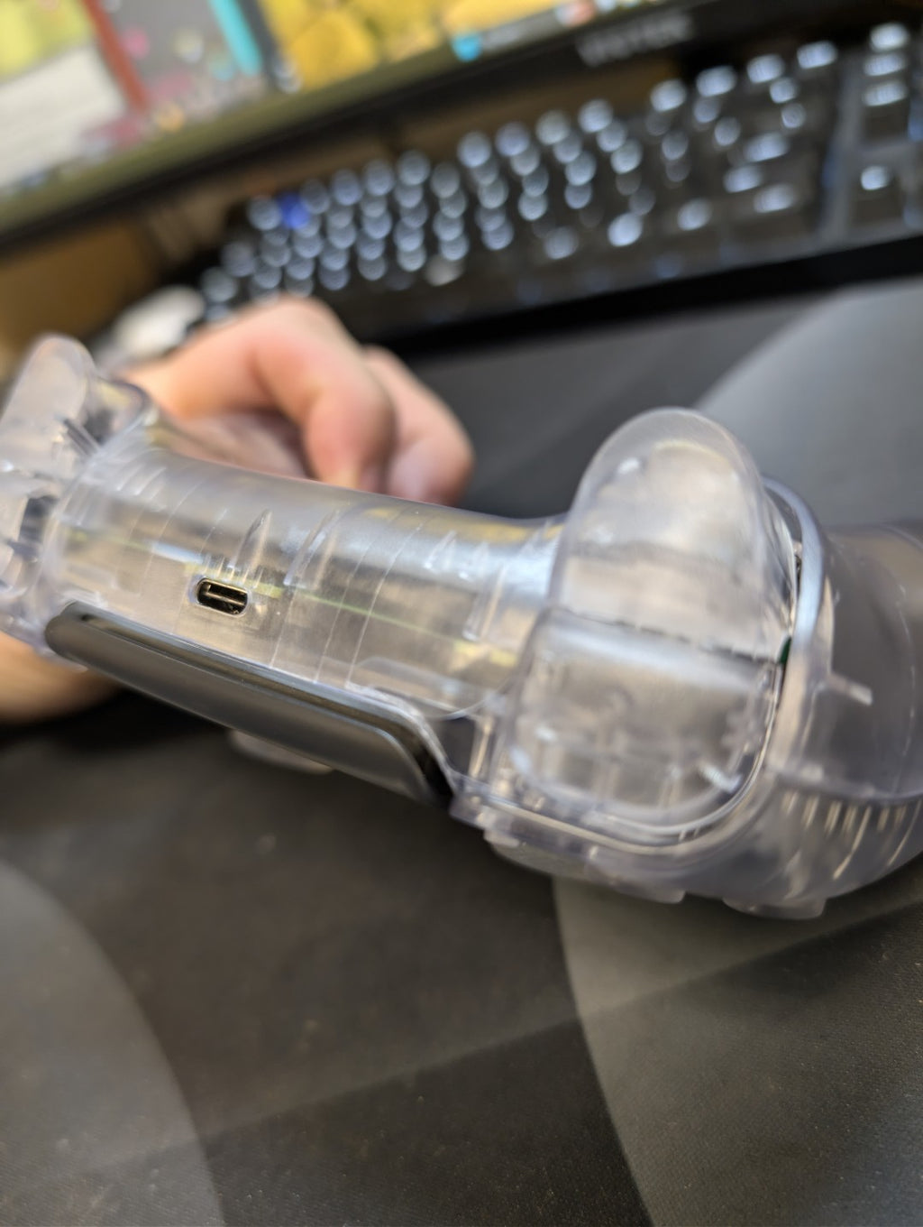 Custom Pre-Built Clear Ps5 Controller with TMR Joysticks