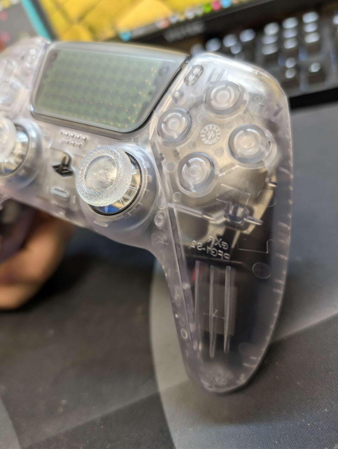 Custom Pre-Built Clear Ps5 Controller with TMR Joysticks