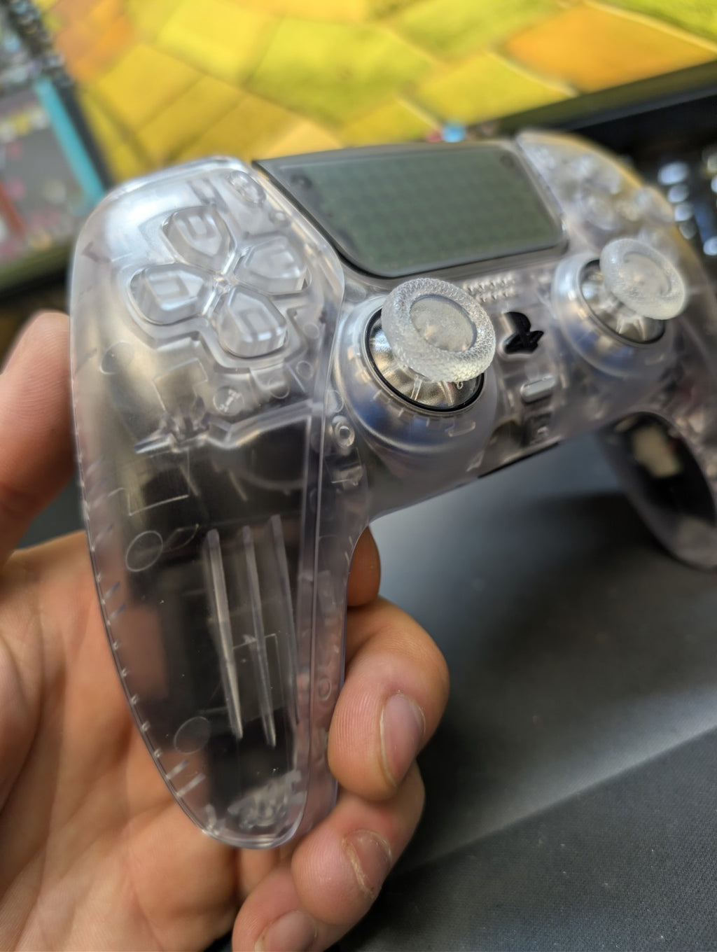 Custom Pre-Built Clear Ps5 Controller with TMR Joysticks