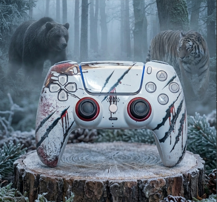 Custom Pre-Built - PS5 Controller - Glossy Wild Attack - TMR & Clicky Triggers