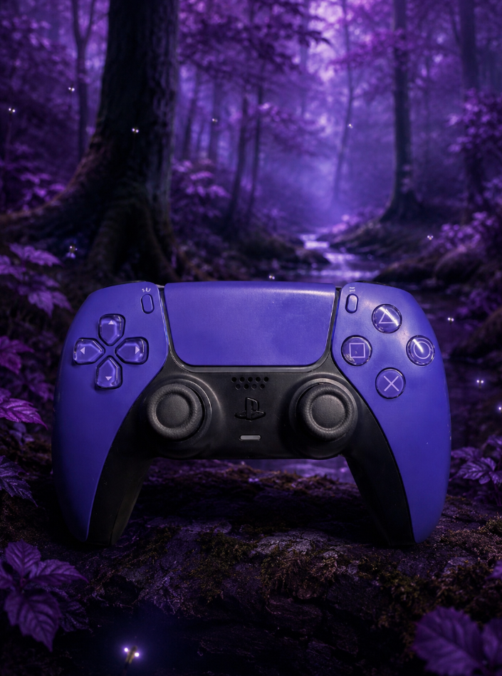 Custom Pre-Built - PS5 Controller - Purple - TMR, Clicky Buttons & Triggers, 4 Paddles