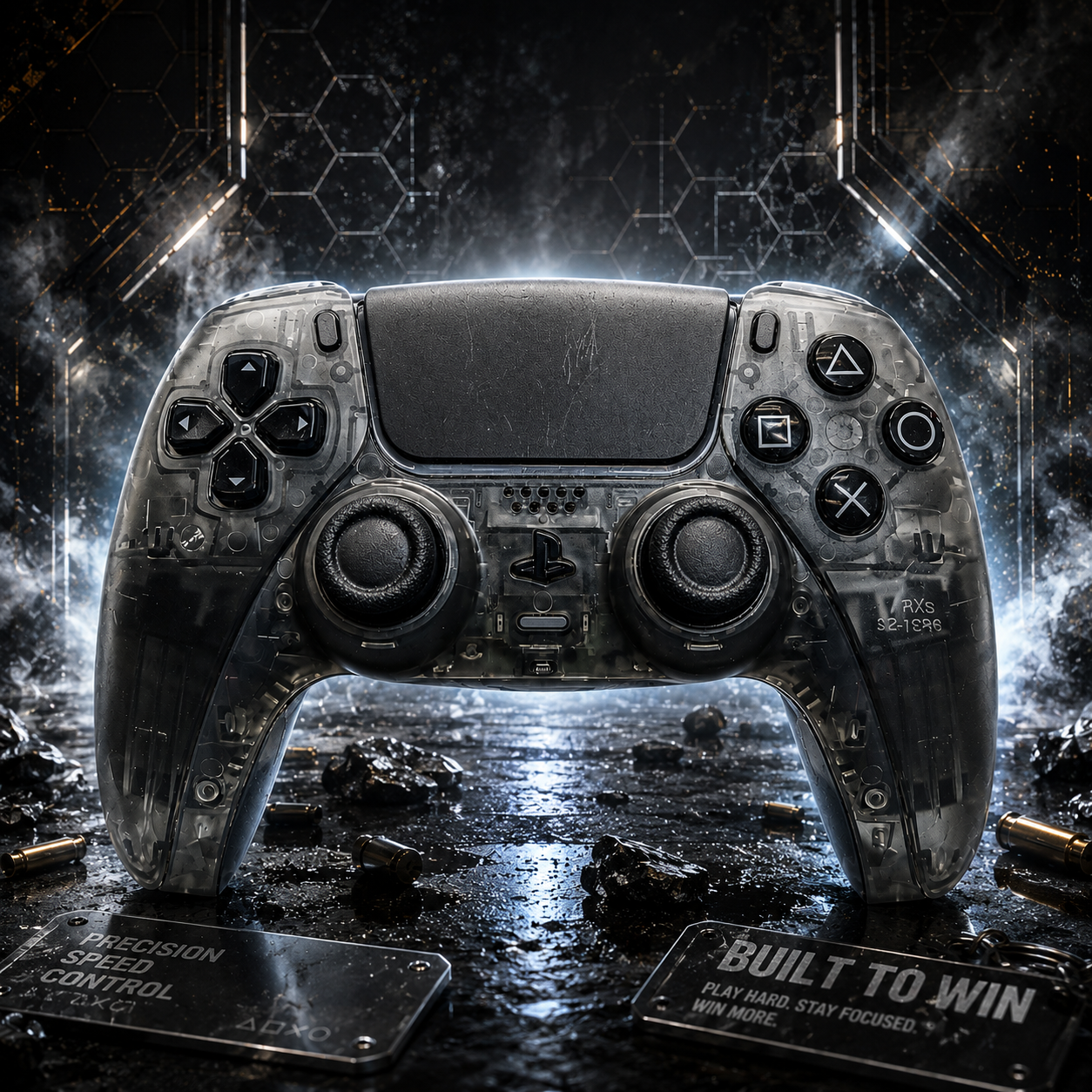 Custom Pre-Built - PS5 Controller - Black Clear