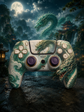 Custom Pre-Built - PS5 Controller - Jade Dragon - TMR & Smart Triggers